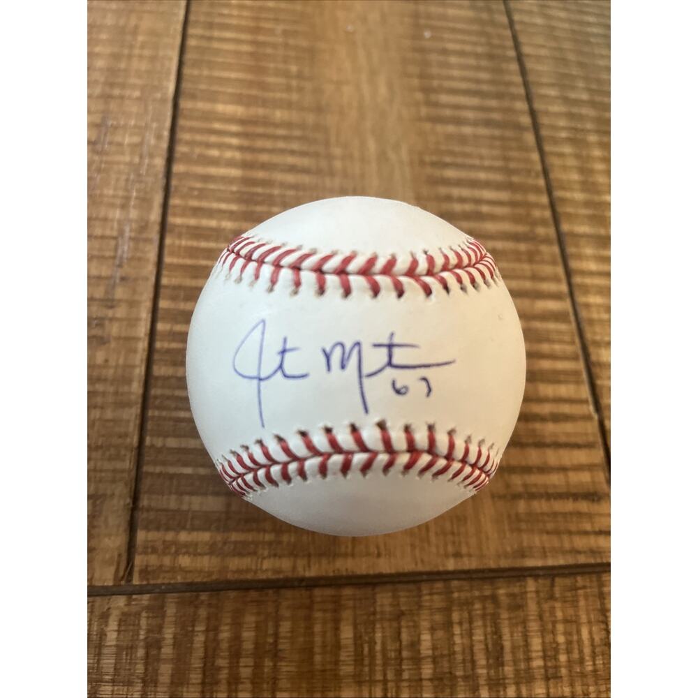 Autographed JUSTIN MASTERSON Official Major League Baseball - MLB
